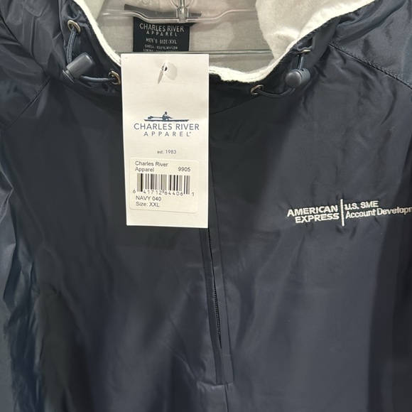 American Express Logo - Rain coat pullover 1/4 zip size 2XL - Picture 2 of 6